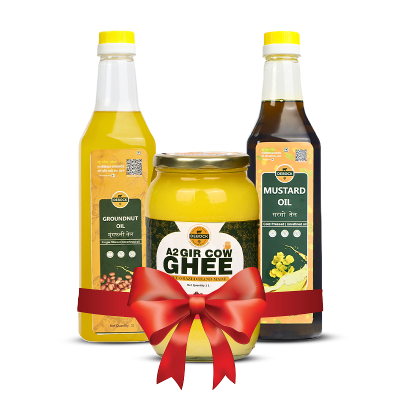 Purity Combo Pack – A2 Ghee + Mustard Oil + Groundnut Oil